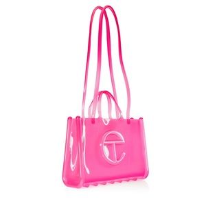 Melissa x Telfar large jelly shopper pink